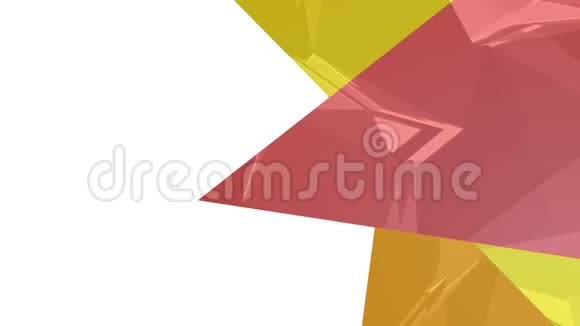 白色背景下的三个亮三角形数字动画视频的预览图