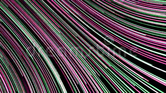 多彩的几何抽象运动背景动画鲜艳的厚条纹飞舞五彩线条的抽象视频的预览图