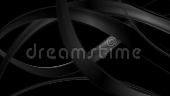 黑色的抽象光滑的丝绸弯曲的视频动画视频的预览图