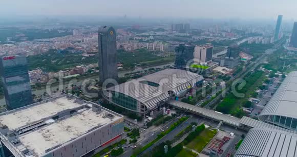 中国进出口博览会从上看总平面图飞越琶洲展览中心视频的预览图