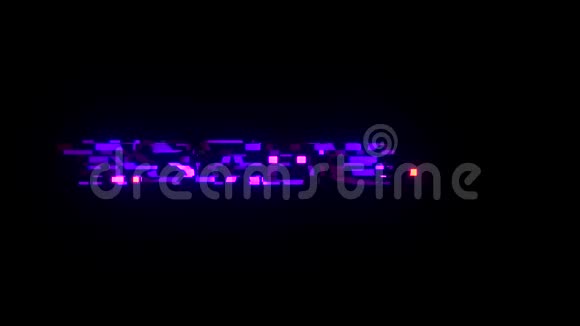 炫酷霓虹灯闪烁文字动画背景标志无缝循环新质量通用技术动态视频的预览图