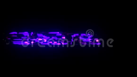 炫酷霓虹灯小故障连接文字动画背景标志无缝循环新质量通用技术动态视频的预览图