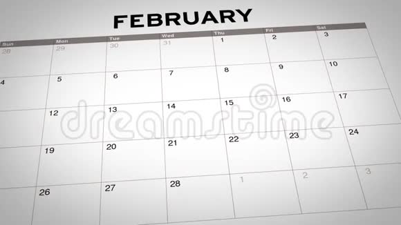 日历上标明的情人节视频的预览图