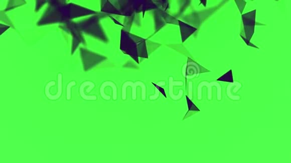色彩斑斓的动画用动三角形水晶抽象画库存小的闪烁的黑色三角形闪烁视频的预览图