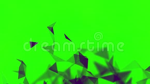 色彩斑斓的动画用动三角形水晶抽象画库存小的闪烁的黑色三角形闪烁视频的预览图