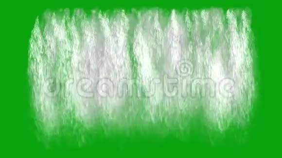 带有绿色屏幕背景的瀑布运动图形视频的预览图