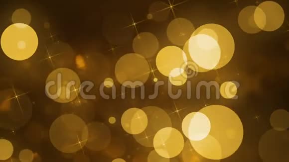 黄金粒子和恒星循环视频的预览图