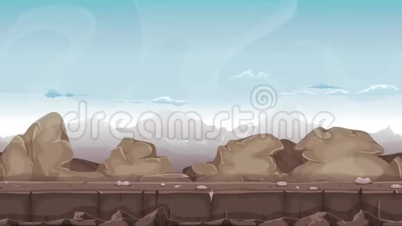 石岩沙漠景观动画视频的预览图