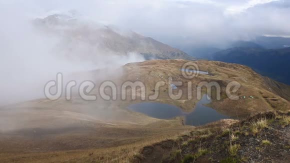 科鲁迪湖上斯瓦内提梅斯蒂靠近乌什巴口格鲁吉亚欧洲高清视频视频的预览图