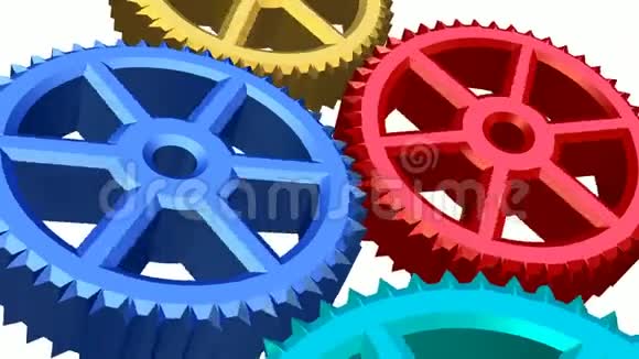 齿轮齿轮循环工业视频的预览图