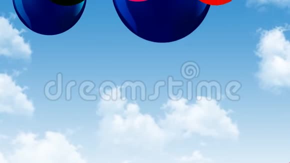 气球空中缤纷浮空视频的预览图