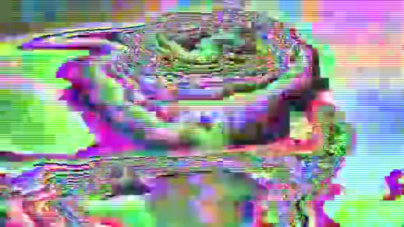 休闲迷幻霓虹怀旧的彩虹背景视频的预览图