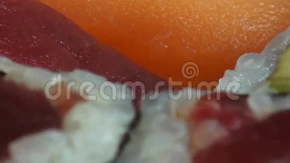 寿司刺身日本食品烹饪美食视频的预览图