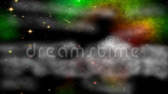 夜间多云的星空视频的预览图