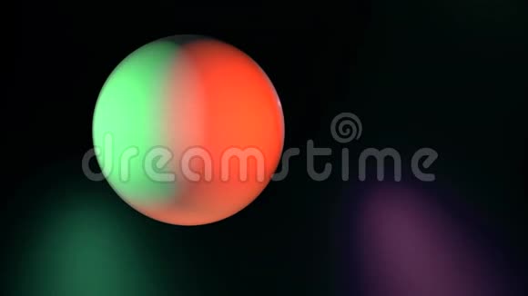 动画抽象模糊彩色球移动在黑色背景丰富多彩和极简主义的抽象视频的预览图
