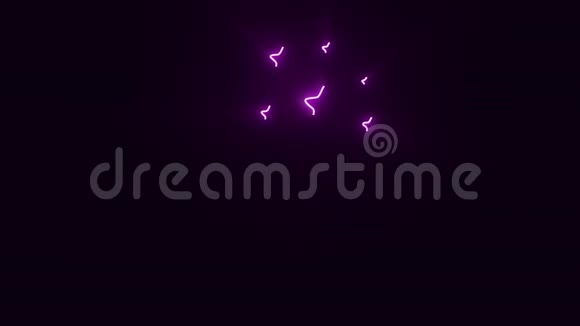 紫色达到星光标志与显示效果图形元素视频的预览图