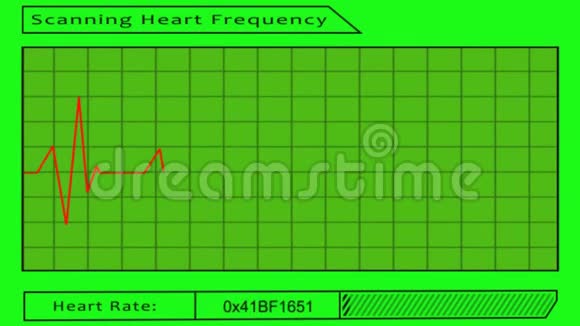 扫描心脏频率绿色屏幕视频的预览图