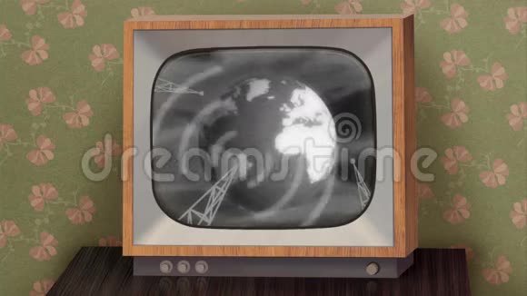 复古bw电视机视频的预览图