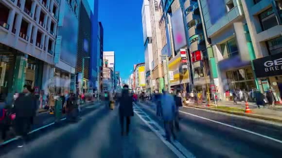 东京银座市中心街的一段时间白天进行大范围的淘票视频的预览图