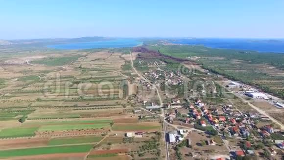 克罗地亚达尔马提亚农业航空景观视频的预览图