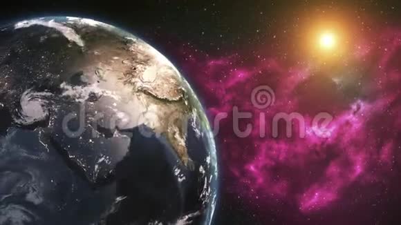 地球旋转世界旋转完全旋转现实行星旋转360度美国宇航局提供的这幅图像的元素视频的预览图