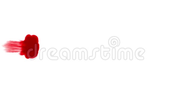 一股深红色的墨水在水中蔓延在白色的背景上作为阿尔法通道使用卢马哑光2视频的预览图