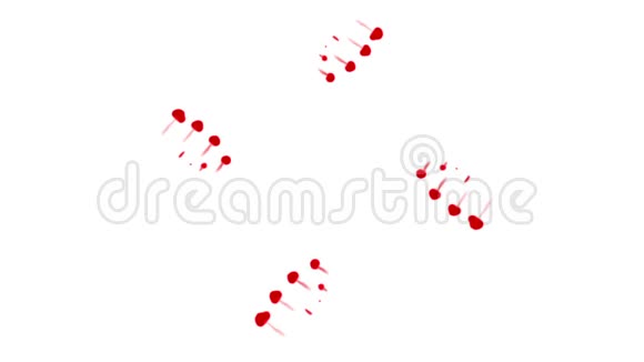 暗红色的墨汁形成一个圆圈在白色的背景上从上面看作为阿尔法通道使用卢马哑光2视频的预览图