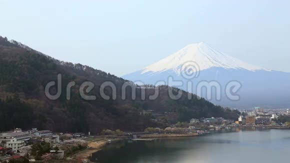 山早上在川口顺湖富士山视频的预览图