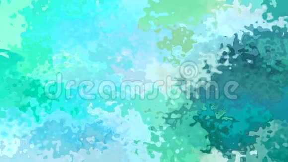 动画彩色背景无缝环视频水彩效果荧光蓝绿色青色茶色和泻湖色视频的预览图