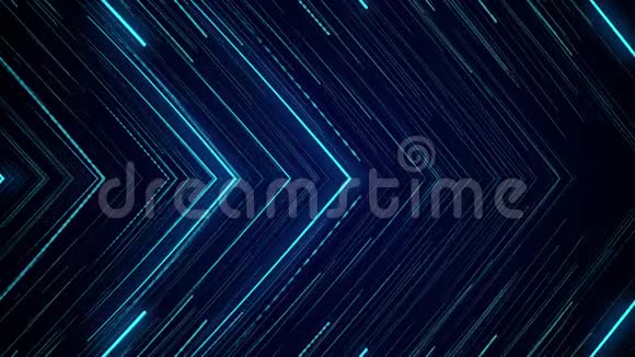 蓝色霓虹灯抽象视觉几何运动图形数字技术视频的预览图