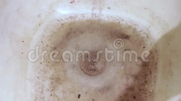 浴室内的污水脏水和污水视频的预览图