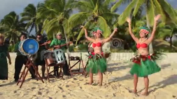 波利尼西亚太平洋岛屿塔希提舞蹈和音乐团体视频的预览图