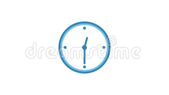 秒表动画图标带移动箭头的时钟时间运行视频的预览图