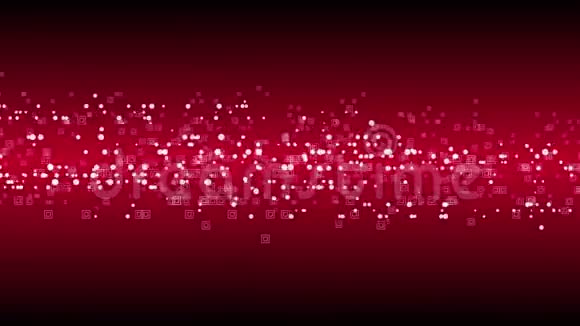 摘要红色几何科技粒子视频动画视频的预览图