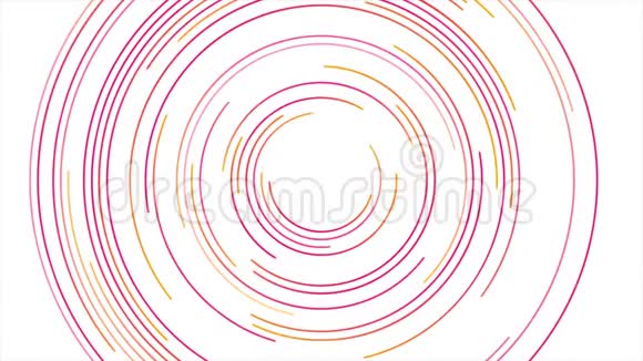 明亮的圆形线条抽象的未来视频动画视频的预览图