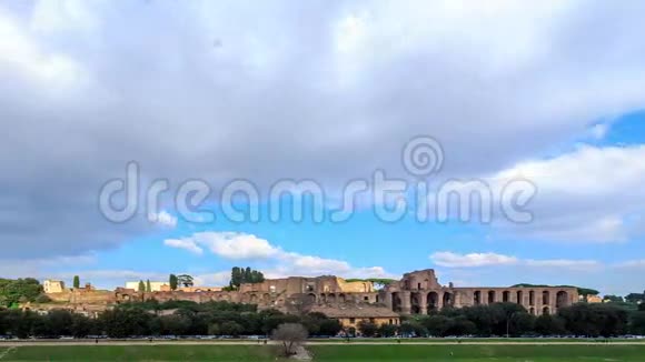 意大利罗马帕拉廷山宫殿的废墟蒂姆视频的预览图