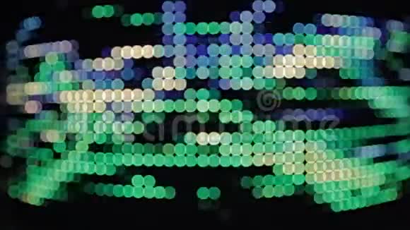令人惊叹的蓝色和绿色LED照明抽象背景电力视频的预览图