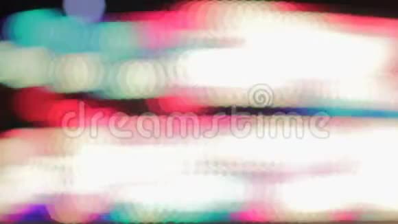 抽象背景色彩鲜艳的LED灯旋转木马视频的预览图