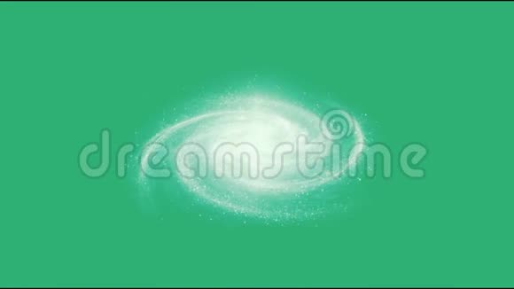 绿色背景下的白光星系视频的预览图