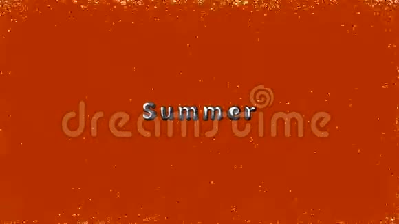 在橙色的背景下描绘夏天视频的预览图