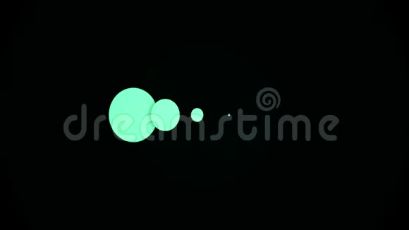彩色圆圈在黑色背景上摇摆的抽象动画动画多彩的抽象视频的预览图