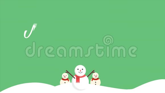 节日快乐和圣诞节雪景背景片段视频的预览图