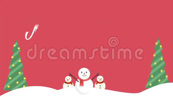 节日快乐和圣诞节雪景背景片段视频的预览图