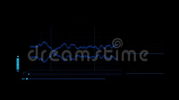 蓝色HUD语音记录界面图形元素视频的预览图