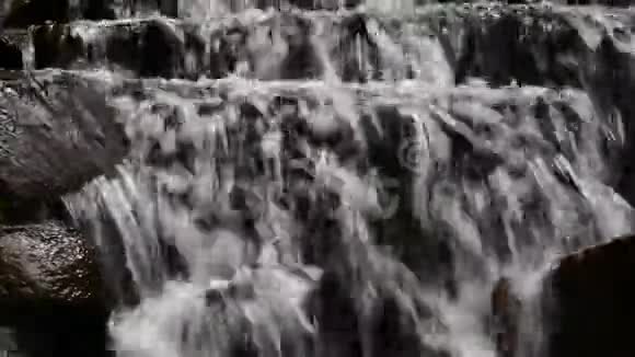 泰国丛林中雨季的瀑布视频的预览图