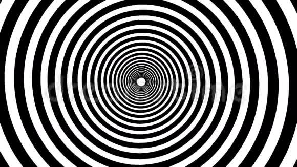 螺旋催眠动画黑白循环视频的预览图