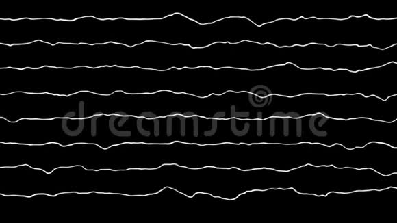 一个声音信号的动画黑底白波均衡器视频的预览图
