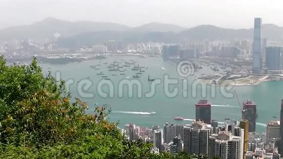从维多利亚峰俯瞰香港视频的预览图