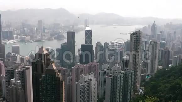 从维多利亚峰俯瞰香港视频的预览图