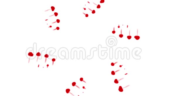 红墨水在白色背景上溶解在水中用Luma哑光计算机仿真的三维渲染大量的墨水流动视频的预览图